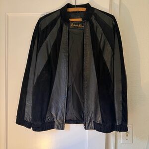 Vintage Richard Mann Black Leather and Suede Jacket